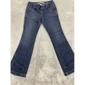 GAP Long and Lean Dark Wash Denim Jeans Women Size 2 Regular Bootcut